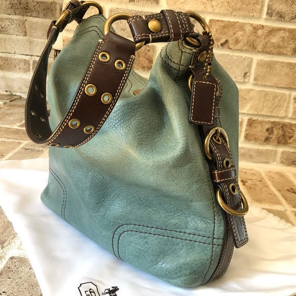 Coach Handbags - Coach Chelsea leather mineral blue hobo handbag